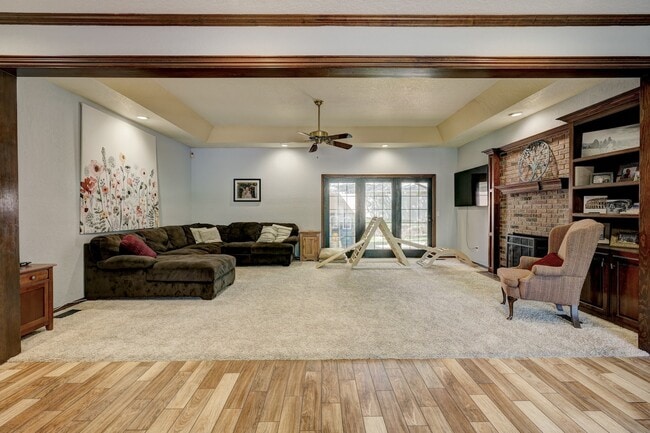 Living Room With Door to Back Deck - 1409 Folkstone