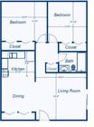 2 Bed 1 Bath