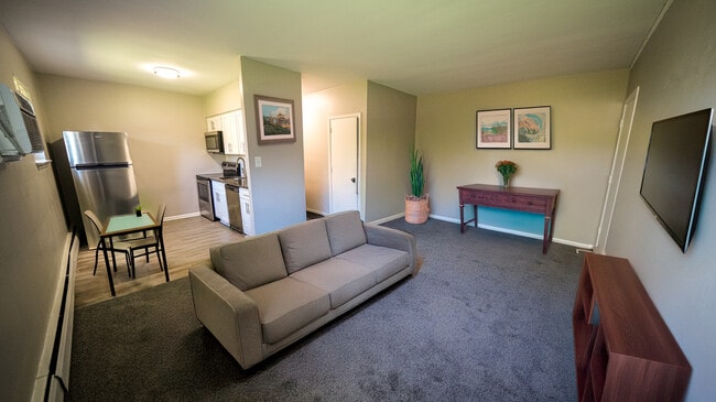 Living Room and Kitchen - Highland Manor Apartments