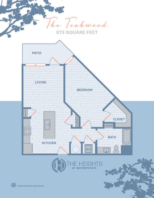 The Teakwood: 1BR, 1BA