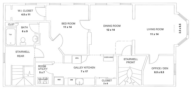 Floor Plan - 121 Ontario St Apartments Unit 3