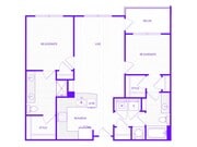 The Rush | 2 bed 2 bath | 1200 sq ft