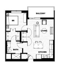 1A: Beds - 1: Baths - 1: SqFt - 742