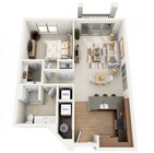 Floor Plan 1B | Wells Street Station | Apartments in Delafield, WI