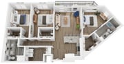 C1 floor plan Rivette Tower