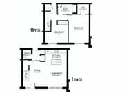 2 Bed / 1.5 Bath Townhouse - 1,380 SF