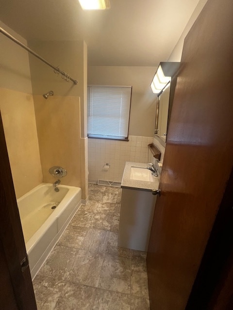 New floor and vanity in bathroom. - 607 Hood St