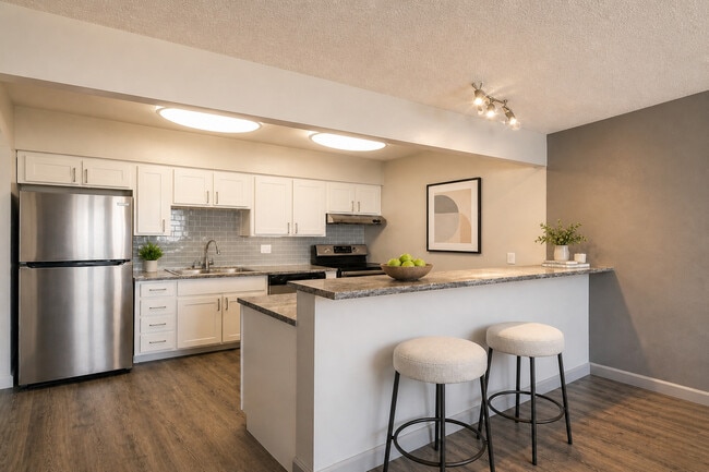 Cocina moderna con detalles neutros.
