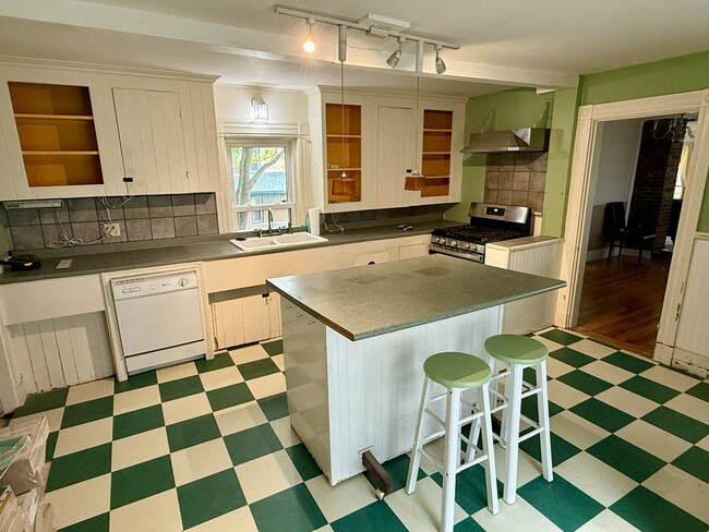 kitchen with new fridge, DW, and quality cooktop with griddle