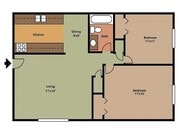 El Madrid 2 Bedroom Floor Plan 2D