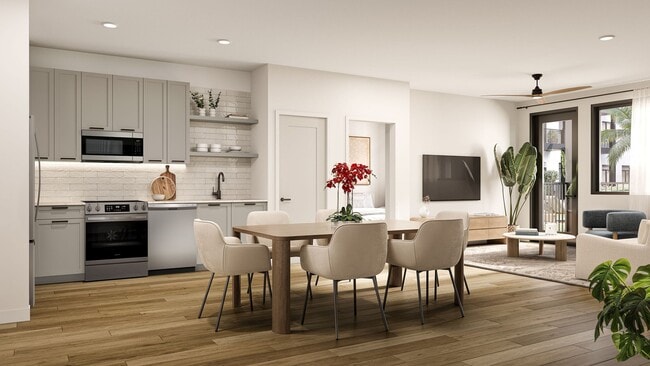 Cocina y sala de estar
