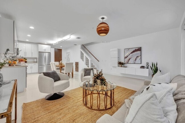 Bright, open-concept main floor (staged) - 438 W Swoope Ave