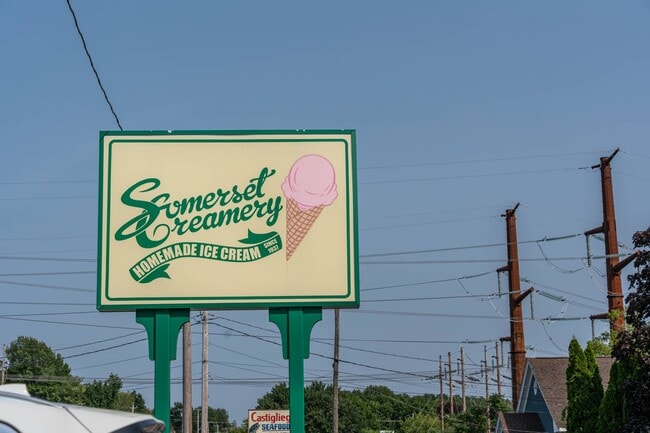 Somerset Creamery — beloved local ice-cream stop since 1937, roughly a 10-minute drive.