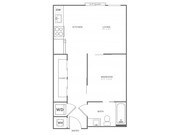 One Bedroom One Bath (570 SF)