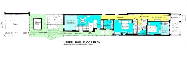 Main Level Plan - 1843 W Grace St Unit A