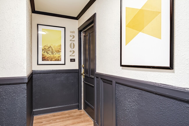 Designer touches in the hallways - John Winthrop Apartments