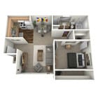 One Bedroom One Bathroom Floor Plan