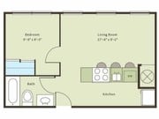 1BR/1BA