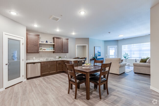 2BR, 2BA - 1097SF - Kitchen, Dining and LIving Room