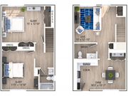2x1.5 Townhouse Spacious Floorplan