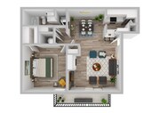 1 Bedroom | 1 Bath | 608 SF