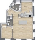 2 bed, 2 bath 1218 square feet