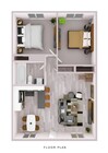 Two bed two bath floor plan