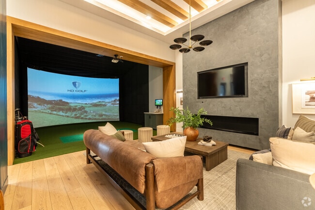 Simulador de golf en interiores