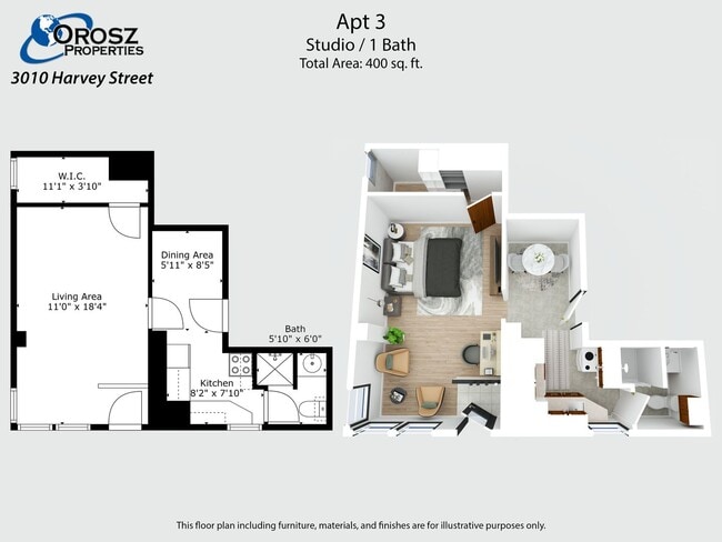 Photo - Cozy Studio Apartment in the Heart of Shorewood Hills Unit 3
