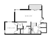 Gorgeous One Bedroom Constructed in 2023 With Garage Included-Modern gray walls, white trim, two panel doors and black hardware. Faux wood floors with carpet in living and bedroom areas. Quartz counters in a huge kitchen with breakfast bar. Gas heating and cooking. Central air.