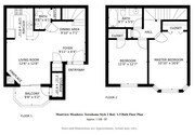 Montview Meadows 2 bedroom / 1.5 bathroom Townhome. Square footage and layout may vary by location.
