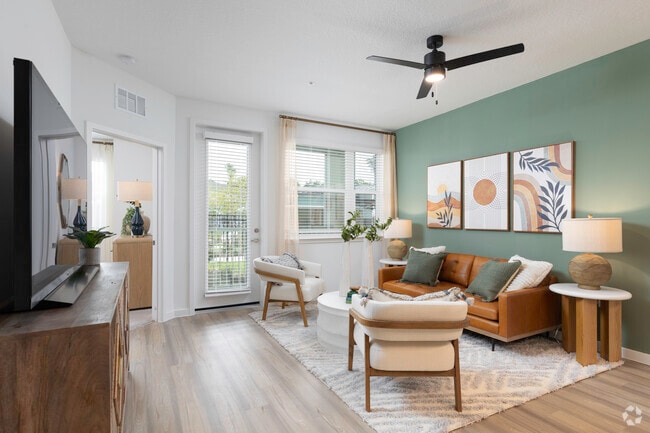 2BR, 2BA - 1,110SF - Living Room - The Dahlia