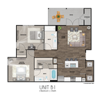 2 bed/2 bath - 988 sq ft