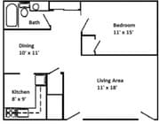 1BR/1BA