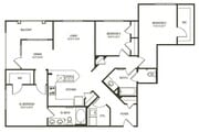 3 Bedroom / 2 Bath / 1370 Sq.Ft.