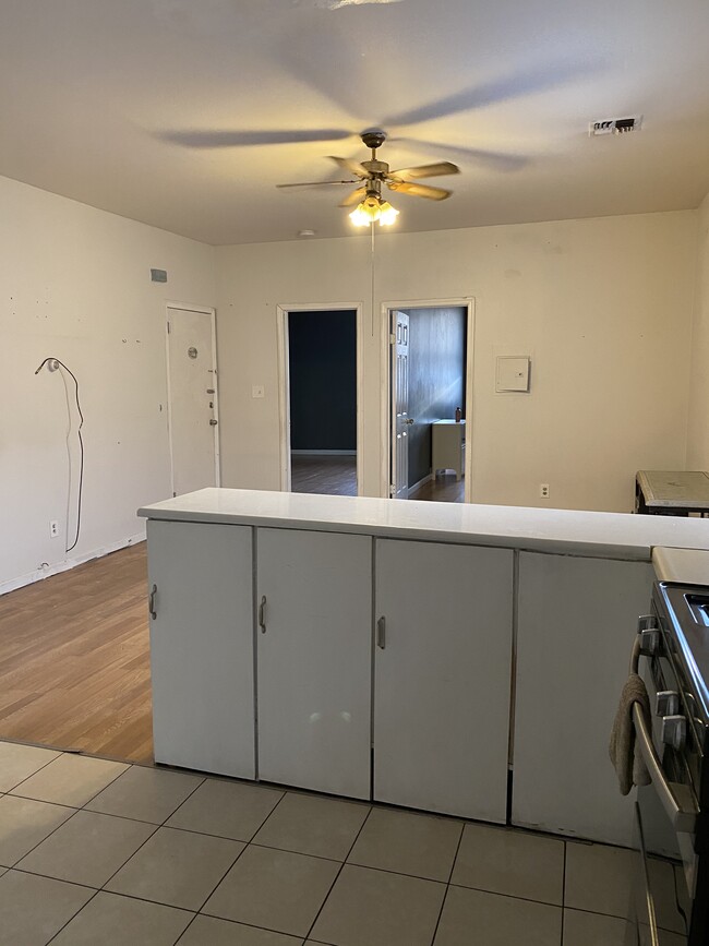kitchen to living room view
