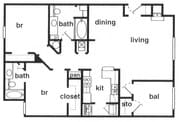 2BR/2BA