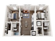B2.1r floor plan Trella Uptown