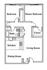 2BR/1BA