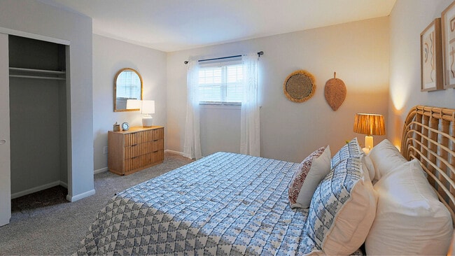 Bedroom in Blueridge Townhome at Trails End Apartments in Burlington, NC