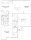 Two Bed Two Bath Standard with Sunroom-Renovated