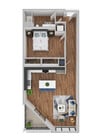 1-1D 3D Floor Plan