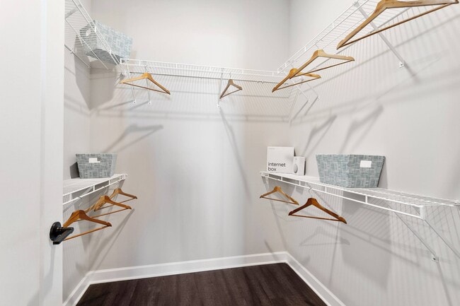 Walk-in closets in select apartments