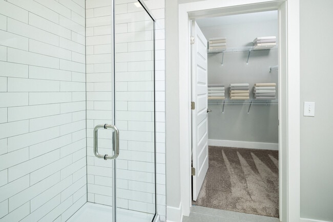 Bath with standing shower
