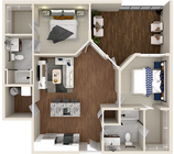 The Patent 2B - 2br, 2ba Floorplan