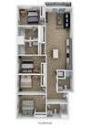 4 Bed 4 Bath B 3D