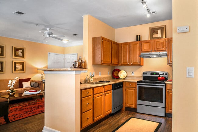 Kitchen with silver appliances