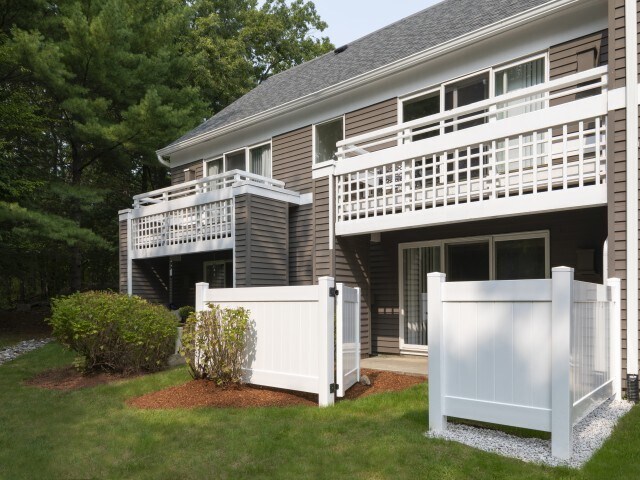 Private patio or balcony with beautiful wooded views