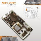 Plano de planta 1-Bed A