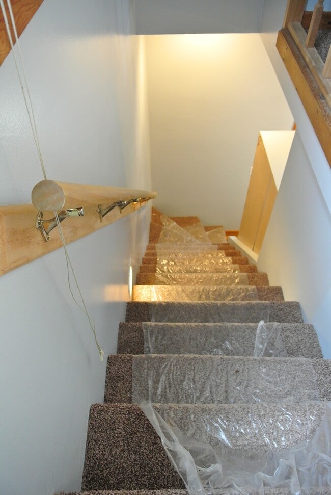 New Carpet on stairs and upper stairs bedroom.